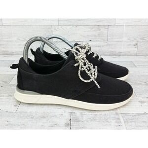 Reef Rover Low LX Black Canvas Sneakers Shoes Lace Up US Women's Size 6.5